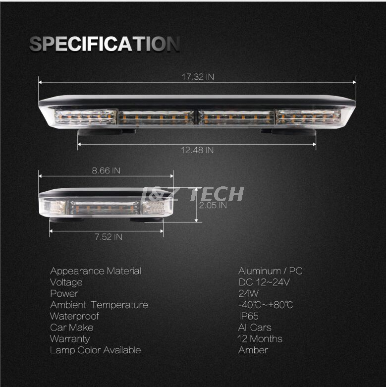 Mini barre lumineuse LED mince de nouvelle conception étanche